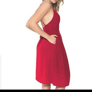 Red Spaghetti Strap Dress